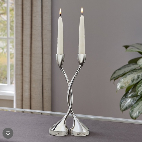 Elegant Silver Candle Holder - Picture 1 of 12